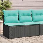 vidaXL 2-delige Loungeset met kussens poly rattan acacia, Tuin en Terras, Verzenden, Nieuw, Rotan, Loungeset