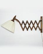 Wandlamp - Teakhouten schaarlamp - Danish Design - Lengte 70, Antiek en Kunst