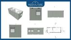 20 ft kantoorunit/bouwkeet/container met 2 compartementen!, Doe-het-zelf en Verbouw