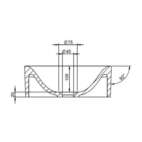 Wastafel Ideavit Colidcliff-40 Opbouw 40x35x12.5 cm Solid, Doe-het-zelf en Verbouw, Sanitair, Ophalen of Verzenden