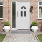 vidaXL Plantenbak 2 pcs Wit 50 x 50 x 40 cm Staal, Verzenden, Minder dan 60 cm, Nieuw, Metaal