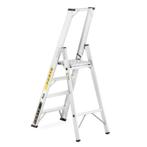 Ladder - huishoudtrap - 4 treden - aluminium - 50x91x148 cm, Doe-het-zelf en Verbouw, Ophalen of Verzenden, Nieuw