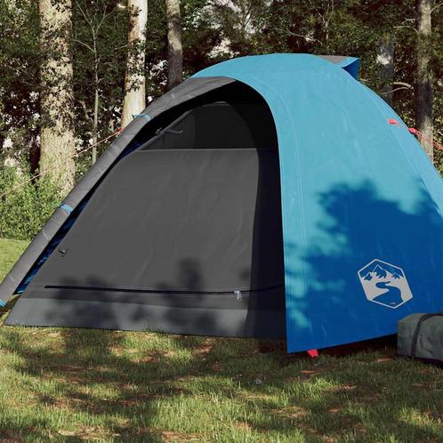 vidaXL Koepeltent 4-persoons waterdicht blauw, Caravans en Kamperen, Tenten, Nieuw, tot en met 2, Verzenden