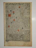 Vostre - Leaf from a book of hours, printed on vellum - 1502, Antiek en Kunst, Antiek | Boeken en Bijbels