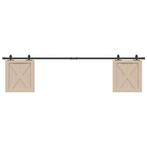 vidaXL Ophangset voor schuifdeur 213 cm koolstofstaal, Doe-het-zelf en Verbouw, Verzenden, Nieuw