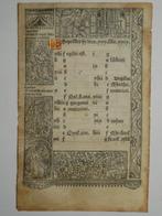 Vostre - Leaf from a book of hours, printed on vellum - 1502, Antiek en Kunst, Antiek | Boeken en Bijbels