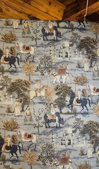 Exclusief Indiaas weefsel met Taj Mahal - Origineel -, Antiek en Kunst, Antiek | Kleden en Textiel