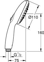 GROHE QuickFix Vitalio Start 110 handdouche - 3, Ophalen of Verzenden, Zo goed als nieuw