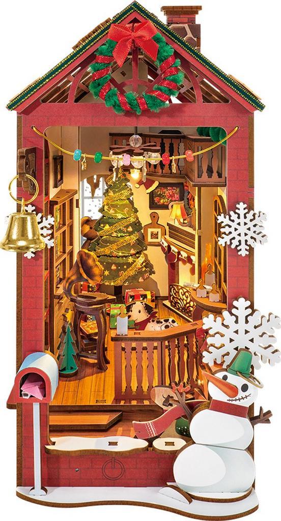 Robotime Book Nook Christmas Indoor Scene Miniatuur Model..., Diversen, Kerst, Nieuw, Verzenden