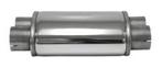 Demper Duo 76 ovaal 140/220 mm, lengte 315 mm Universeel RVS, Auto-onderdelen, Uitlaatsystemen, Verzenden, Nieuw