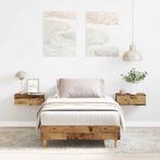 vidaXL Bedframe zonder matras 75x190 cm bewerkt hout oud, Eenpersoons, Bruin, Verzenden, Nieuw
