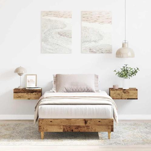vidaXL Bedframe zonder matras 75x190 cm bewerkt hout oud, Huis en Inrichting, Slaapkamer | Bedden, Bruin, Nieuw, Hout, Eenpersoons