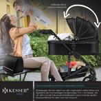 KESSER® Kinderwagen - 3 in 1 - Loops - Wandelwagen - Zwart, Verzenden, Nieuw