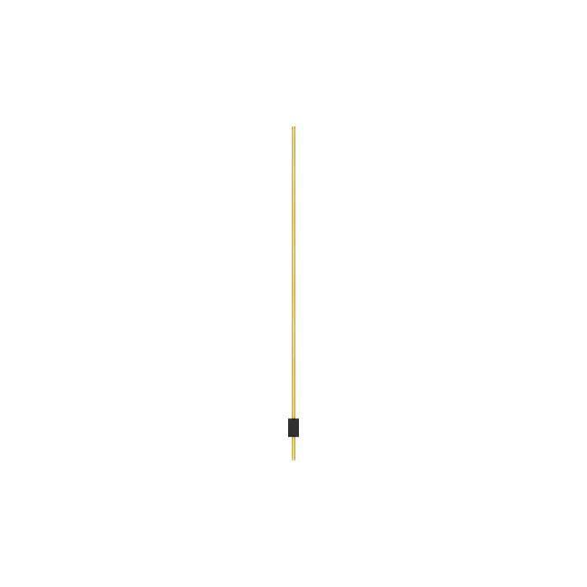Wandlamp | COMO | 12W | 120cm | Goud | IP20, Huis en Inrichting, Lampen | Wandlampen, Nieuw, Metaal, Ophalen of Verzenden