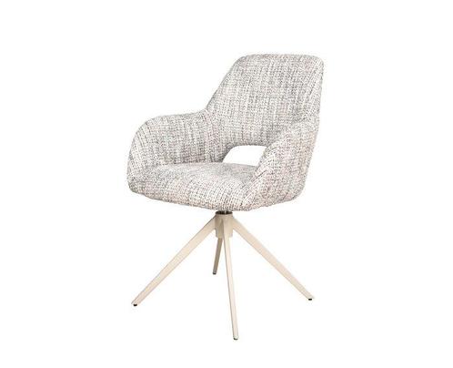 Eetkamerstoel Paris poot Moon draaibaar Beige - Be Trendy, Huis en Inrichting, Stoelen, Nieuw, Ophalen of Verzenden