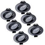 LED Inbouwspot Zwart Kantelbaar - 530 lumen - Dim to Warm -, Verzenden, Nieuw