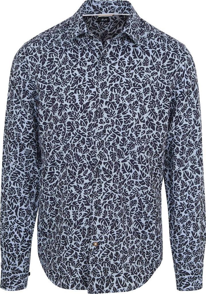 BOSS Overhemd Linnen Print Blauw maat 42 Heren, Kleding | Heren, Overhemden, Blauw, Nieuw, Verzenden