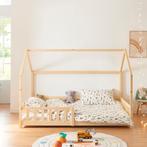Kinderbed Hesel huisbed met uitvalbeveiliging 140x200 cm hou, Kinderen en Baby's, Kinderkamer | Bedden, Verzenden, Nieuw