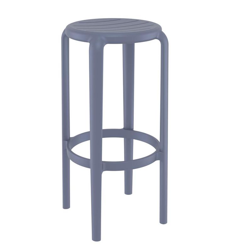 Barkruk - Tom Bar 75 - Donkergrijs - Siesta, Huis en Inrichting, Barkrukken, Verzenden