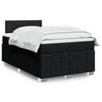 vidaXL Boxspring met matras stof zwart 120x200 cm, Verzenden, Zwart, Nieuw, Twijfelaar