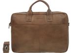 DSTRCT Fletcher Street Aktetas  - 17 inch laptoptas - Cognac, Verzenden, Zo goed als nieuw