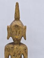 Buddha 25 cm Myanmar - Wood - Burma 19th century - sculptuur, Antiek en Kunst