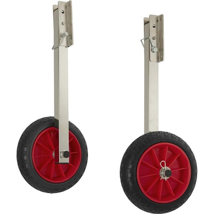 Transportwielen Rubberboot Opklapbaar Recht 2 Standen Rvs, Watersport en Boten, Accessoires en Onderhoud, Ophalen of Verzenden