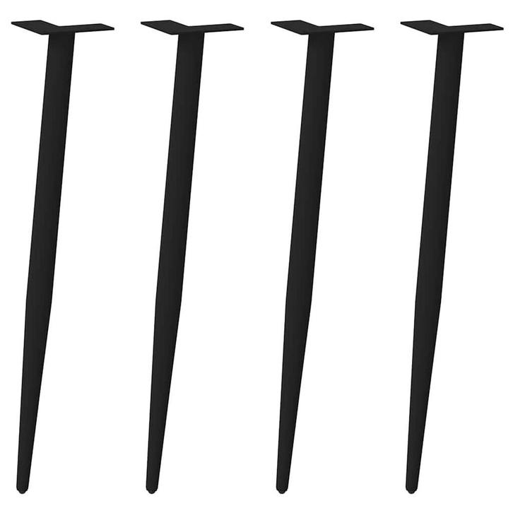 Stevige Tafelpoten Zwart (4st) | Retourdeal | DIY Tafel, Huis en Inrichting, Tafelonderdelen, Tafelpoot, Nieuw, Metaal, Ophalen of Verzenden