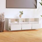 Tv-meubel 140x37x50 cm massief grenenhout wit (Meubelen), Huis en Inrichting, Kasten | Televisiemeubels, Nieuw, Verzenden