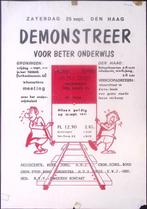 Demonstratie over onderwijs in Den Haag op poster (Posters), Verzamelen, Posters, Verzenden, Nieuw, Overige onderwerpen, Met lijst