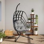 vidaXL Hangstoel met standaard staal antracietkleurig, Tuin en Terras, Tuinbanken, Verzenden, Nieuw, Metaal