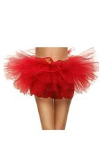 Korte Tutu Rood Tule Rokje XS S M Rode Petticoat Rok Dames M, Carnaval, Nieuw, Ophalen of Verzenden, Kleding