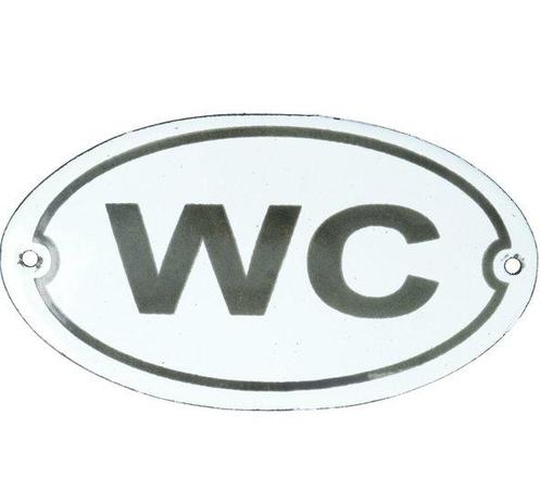 Bordje emaille WC 135 x 75 mm, Doe-het-zelf en Verbouw, Hang- en Sluitwerk, Nieuw, Ophalen of Verzenden
