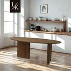 Landelijk Klassiek - Japandi ovaal - eettafel Umesund - Teak, Huis en Inrichting, Tafels | Eettafels, 100 tot 150 cm, Teakhout
