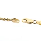 Gouden gedraaide schakel ketting | 42,5 cm (gouden ketting), Ophalen of Verzenden, Gebruikt, Overige kleuren, Goud