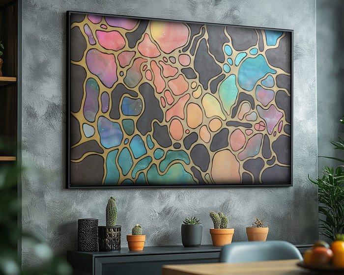 Ksavera - Pearl Abstract A1421 - textured painting on XXL, Antiek en Kunst, Kunst | Schilderijen | Modern