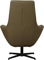 Olijfgroene leren moderne draaistoel - Toledo Leer Olive (ol, Huis en Inrichting, Fauteuils, Nieuw, Ophalen of Verzenden, 75 tot 100 cm