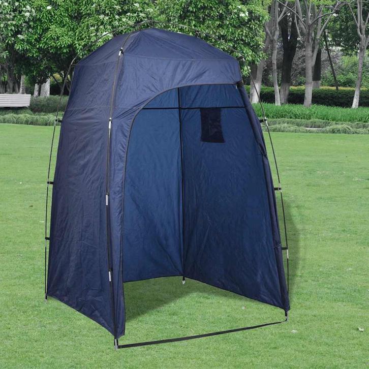 vidaXL Douche-/WC-/omkleedtent blauw, Caravans en Kamperen, Kampeeraccessoires, Nieuw, Verzenden