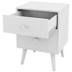 2dekans | Coast Nachtkastje 2 Lades 45x40x62 cm – Houten, Huis en Inrichting, Tafels | Bijzettafels, Ophalen of Verzenden, Zo goed als nieuw
