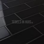 Wandtegel 10x30 cm vt liquorice zwart glans wandtegel, Doe-het-zelf en Verbouw, Tegels, Ophalen, Nieuw, 10 m² of meer, Wandtegels