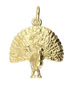 Gouden Pauw ketting hanger, Verzenden, Nieuw