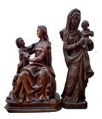 Figuur - Twee religieuze beelden van Maria en Kind (2) -