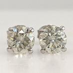 Zonder Minimumprijs - Oorbellen - 14 karaat Witgoud -, Nieuw