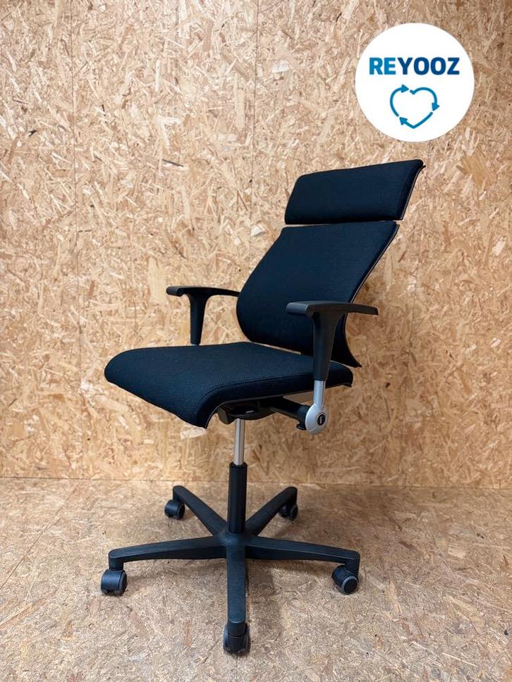 Bureaustoel Ahrend 240 - zwarte stoffering - hoofdsteun...., Zakelijke goederen, Kantoor en Winkelinrichting | Kantoormeubilair en Inrichting