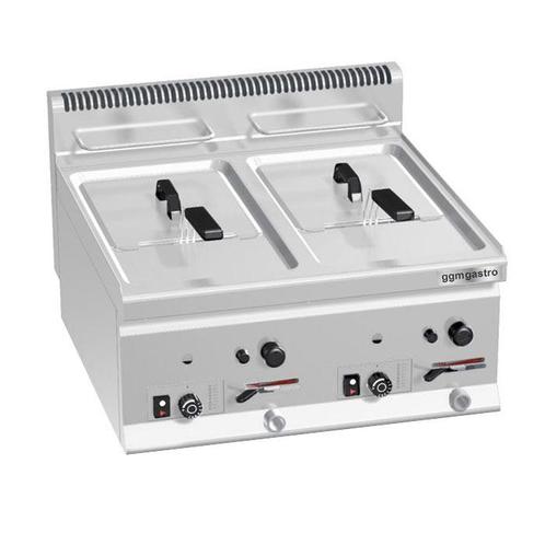 GGM Gastro | Dubbele gas friteuse - 8+8 liter - 13,2 kW |, Witgoed en Apparatuur, Frituurpannen, Verzenden
