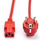 C13 kabel | ACT | 1.2 meter (Haaks, Rood), Verzenden, Nieuw
