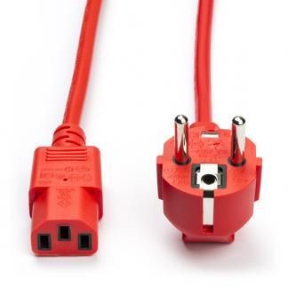 C13 kabel | ACT | 1.2 meter (Haaks, Rood), Computers en Software, Pc- en Netwerkkabels, Nieuw, Verzenden