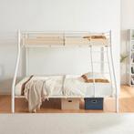 Metalen stapelbed kinderbed 210x147,5x168 cm wit, Huis en Inrichting, Slaapkamer | Bedden, Verzenden, Nieuw