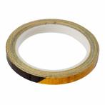 Reflecterende tape - ORANJE ZWART - 8 meter - 8mm, Doe-het-zelf en Verbouw, Ophalen of Verzenden, Nieuw
