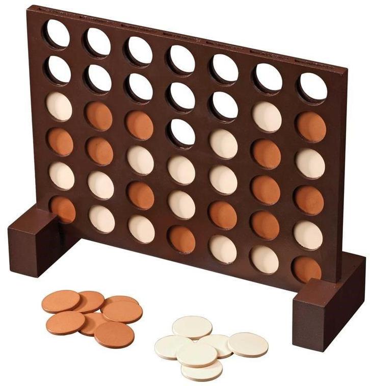 Vier op een Rij - Hout | Philos - Gezelschapsspellen, Hobby en Vrije tijd, Gezelschapsspellen | Bordspellen, Nieuw, Verzenden